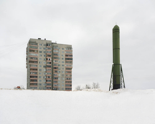 A monument to creators of Russia&amp;rsquo;s nuclear shield in Dzerzhinskiy city, where solid rocket fuel, missile charges, hulls, and engines were produced. Russia, Dzerzhinsky city, 2013